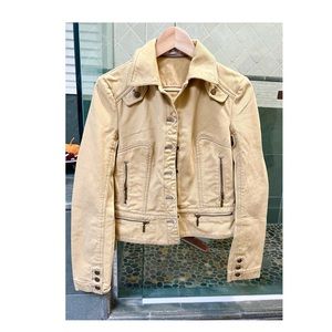 light yellow cotton denim jacket